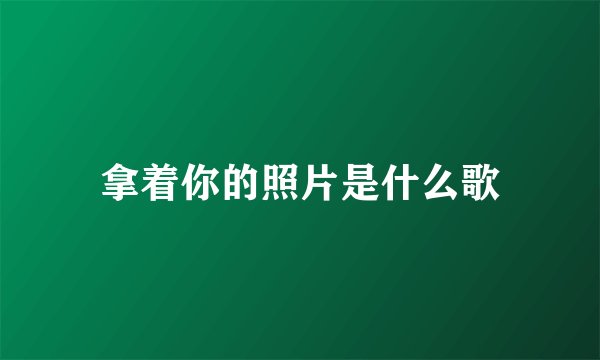 拿着你的照片是什么歌