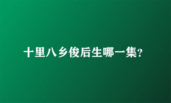 十里八乡俊后生哪一集？
