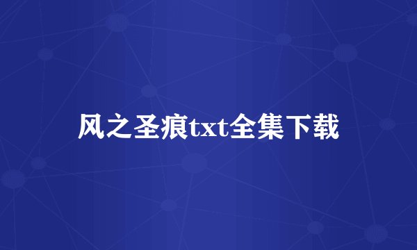 风之圣痕txt全集下载