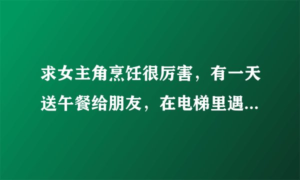 求女主角烹饪很厉害，有一天送午餐给朋友，在电梯里遇到男主角，男主角知道女主角烹饪很厉害就请她回家煮