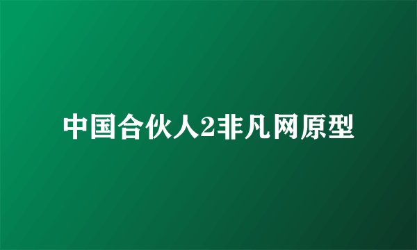 中国合伙人2非凡网原型