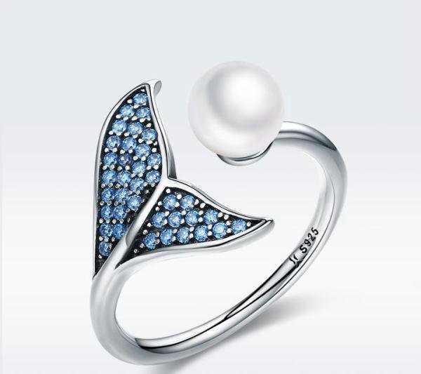 美人鱼尾搭配纯洁珍珠,化身为闪耀迷人的戒指??