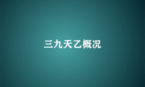 三九天乙概况