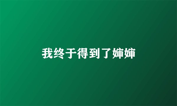 我终于得到了婶婶
