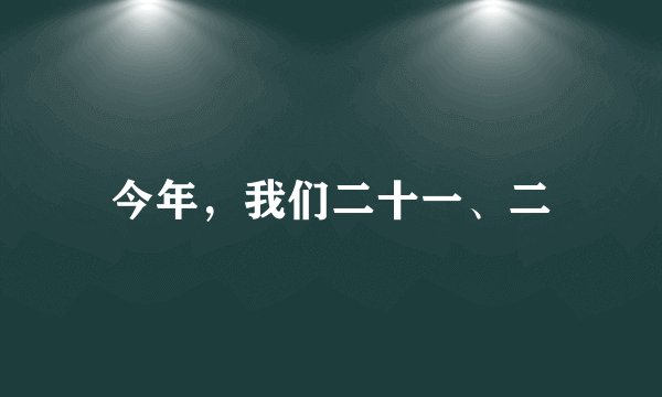 今年，我们二十一、二