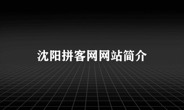 沈阳拼客网网站简介