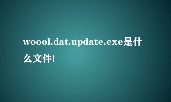 woool.dat.update.exe是什么文件!