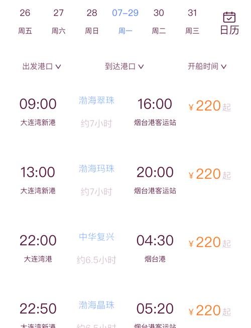 大连到青岛船票多少钱一张，大连到青岛坐船几个小时