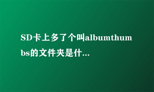 SD卡上多了个叫albumthumbs的文件夹是什么东东?