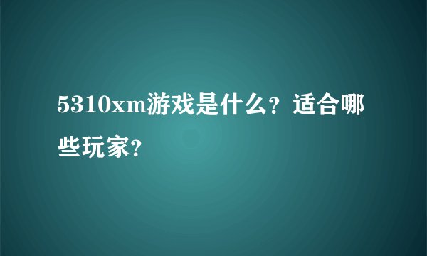 5310xm游戏是什么？适合哪些玩家？