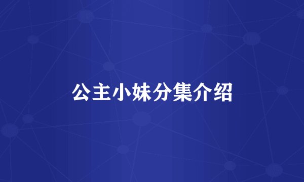 公主小妹分集介绍