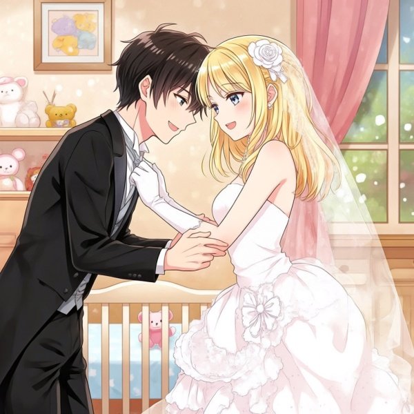 美女和帅哥一起努力生小孩的动漫