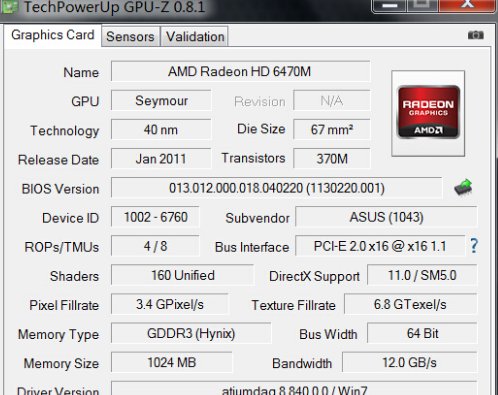 amd radeon hd6470m是独立显卡吗？