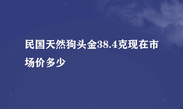 民国天然狗头金38.4克现在市场价多少