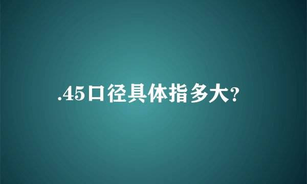 .45口径具体指多大？