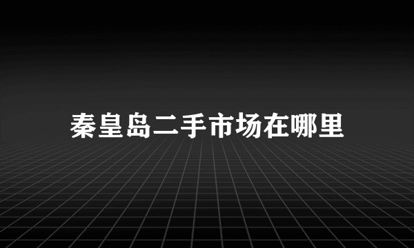 秦皇岛二手市场在哪里