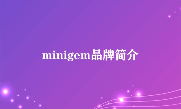 minigem品牌简介