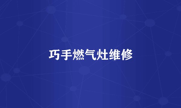 巧手燃气灶维修