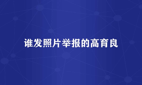 谁发照片举报的高育良