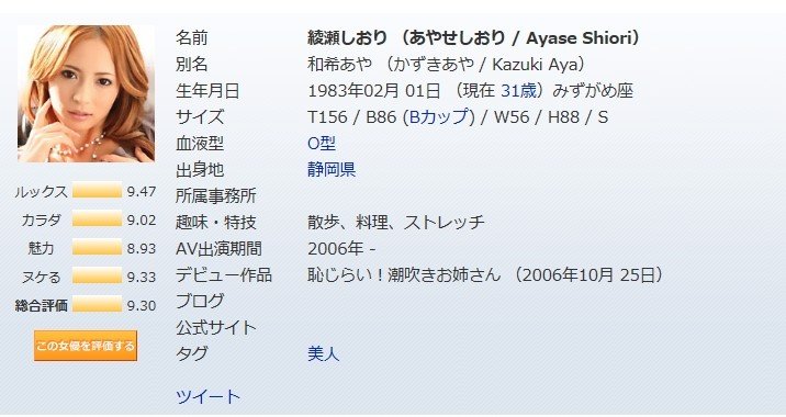 绫瀬じゅり 这个中文叫什么