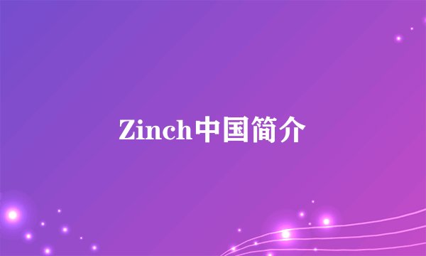 Zinch中国简介