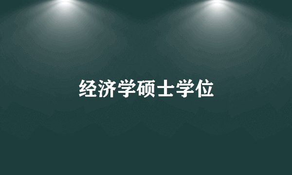 经济学硕士学位