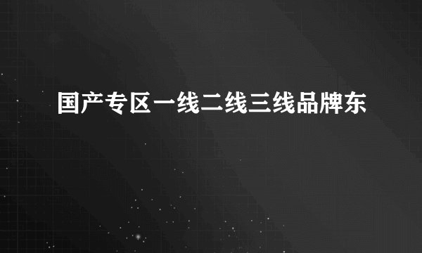 国产专区一线二线三线品牌东