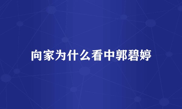 向家为什么看中郭碧婷