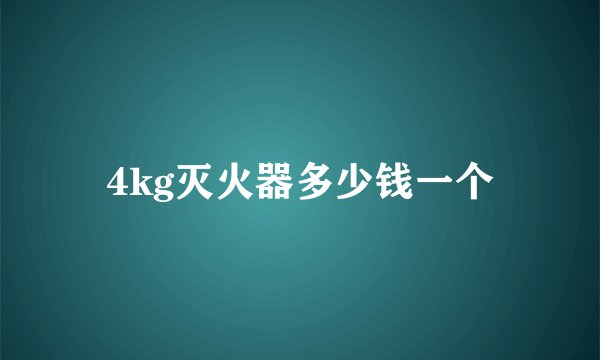 4kg灭火器多少钱一个