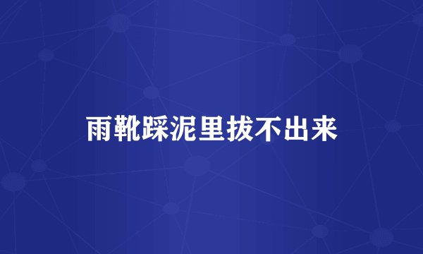 雨靴踩泥里拔不出来