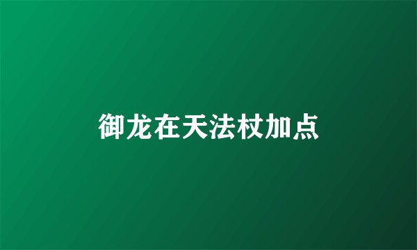 御龙在天法杖加点