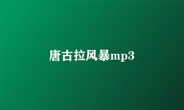 唐古拉风暴mp3