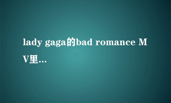 lady gaga的bad romance MV里面的意思?