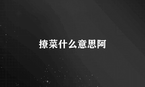 撩菜什么意思阿