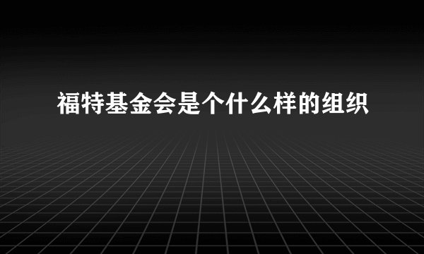 福特基金会是个什么样的组织