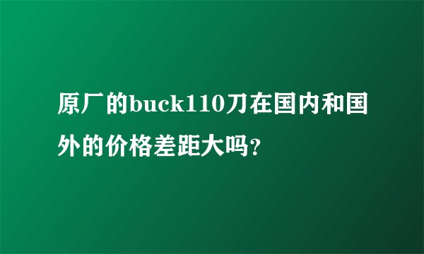 原厂的buck110刀在国内和国外的价格差距大吗？