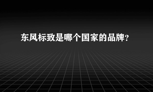 东风标致是哪个国家的品牌？