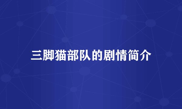 三脚猫部队的剧情简介