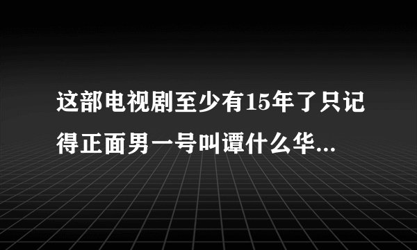 这部电视剧至少有15年了只记得正面男一号叫谭什么华女的是个记者而反面一号叫沙利彪他还有俩女将金凤银凤