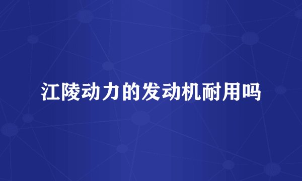 江陵动力的发动机耐用吗