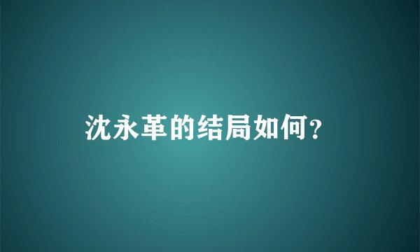 沈永革的结局如何？