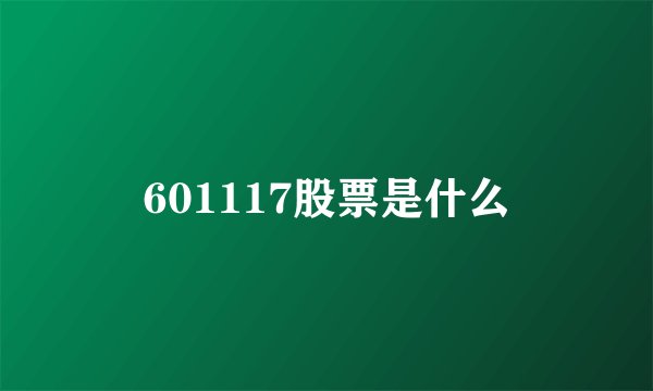 601117股票是什么