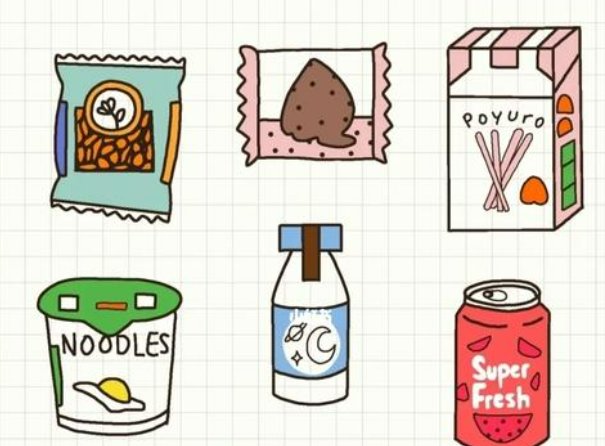 小零食的简单画法