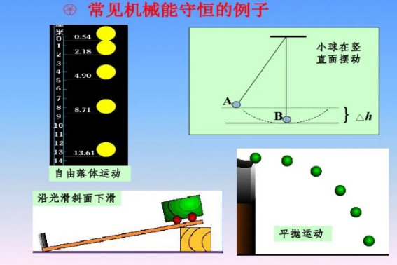 机械能守恒定律在生活中的应用