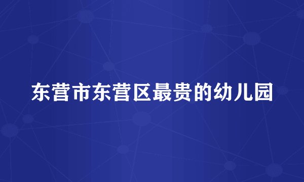 东营市东营区最贵的幼儿园