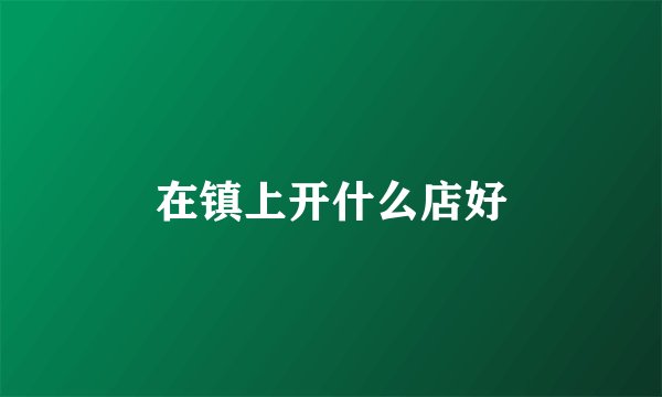 在镇上开什么店好