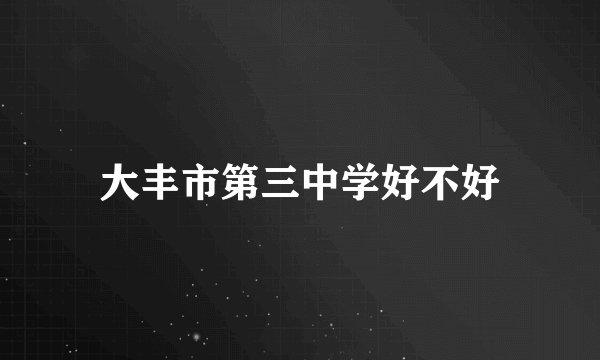 大丰市第三中学好不好