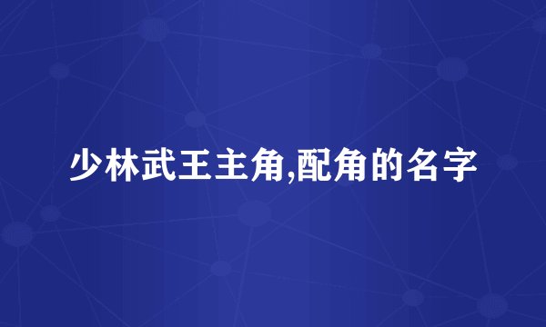 少林武王主角,配角的名字