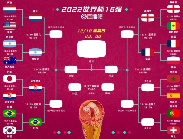 世界杯进入8强的球队