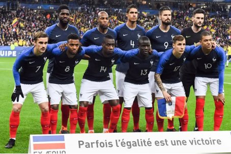 法国足球队世界排名